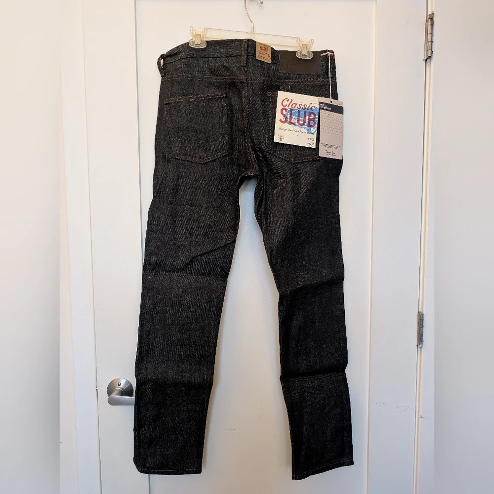 Naked & Famous Denim Straight Men's Jeans - Dark Indigo Black